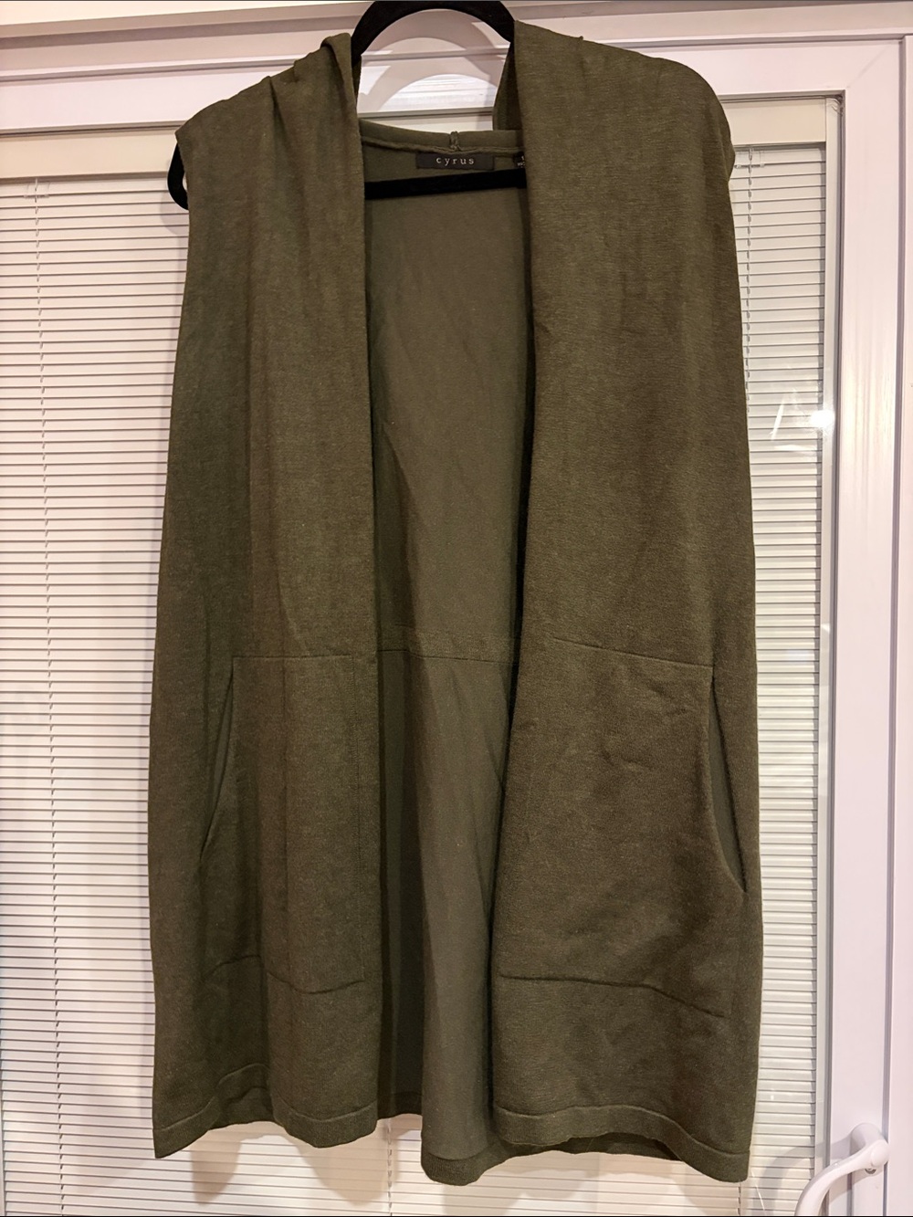 Cyrus Olive Green Hooded Vest Size 1X